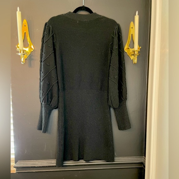 Lantern Sleeve Knit Mini Dress - Picture 6 of 8